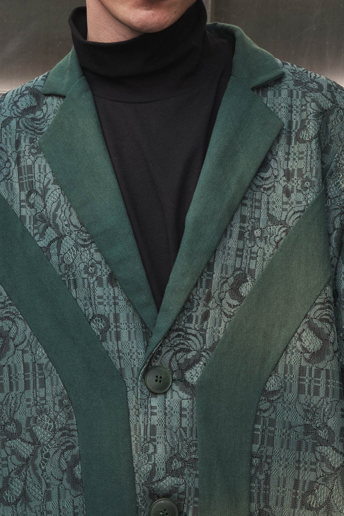 KADAKADA Floral Lace Patchwork Blazer
