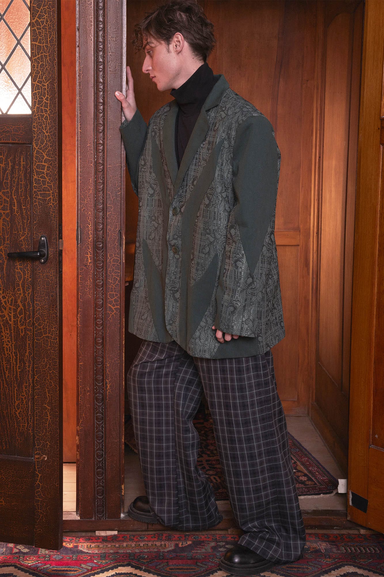 KADAKADA Floral Lace Patchwork Blazer