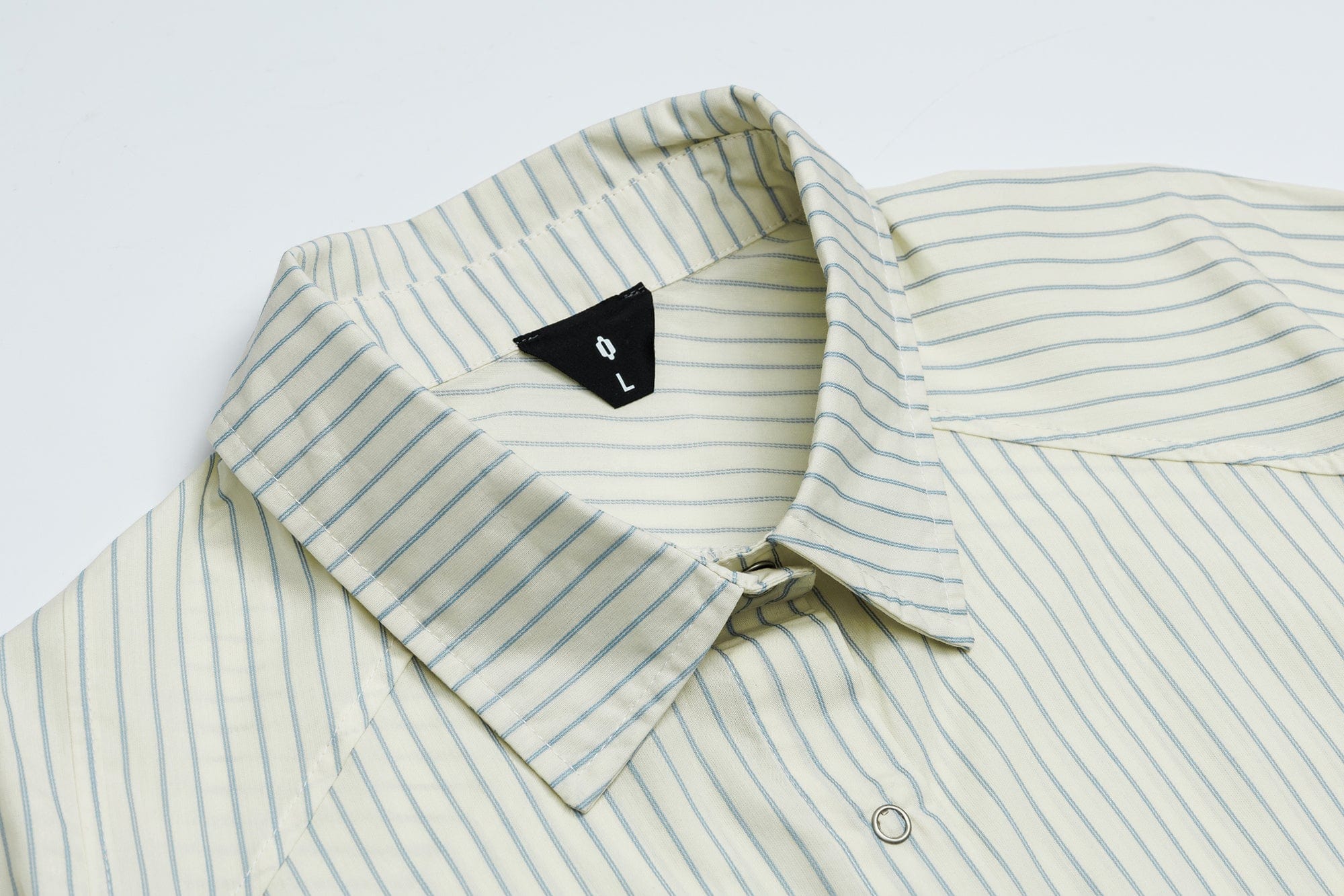 OVDY Pinstriped Cross Paneled Back Half Shirt