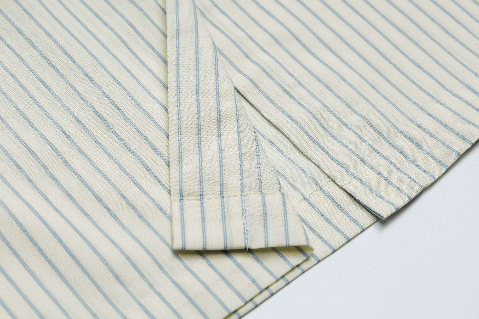 OVDY Pinstriped Cross Paneled Back Half Shirt