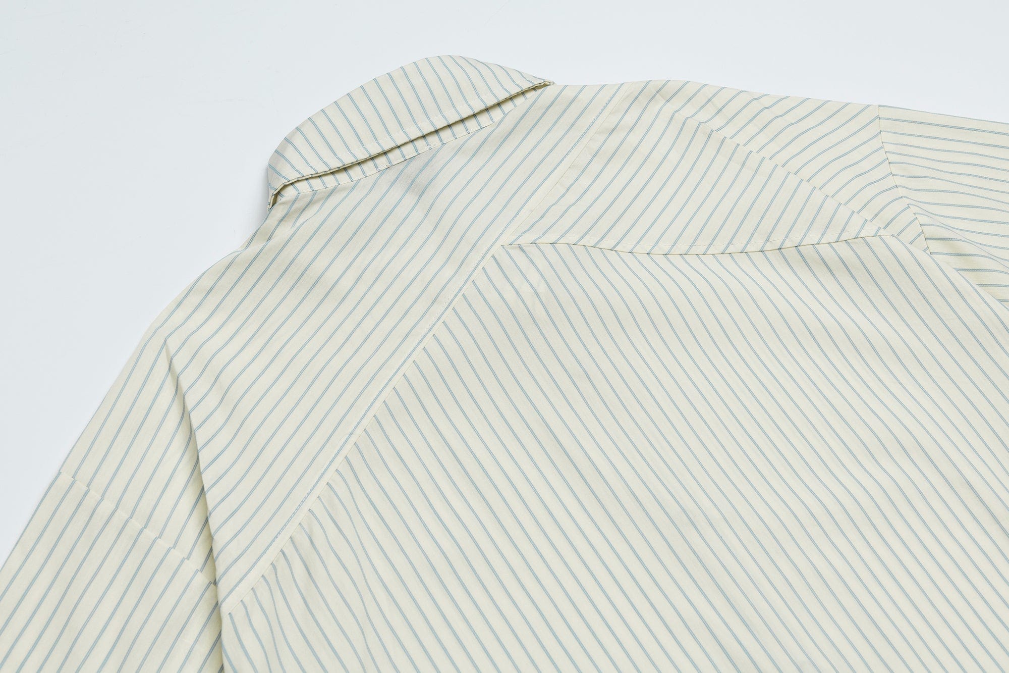 OVDY Pinstriped Cross Paneled Back Half Shirt