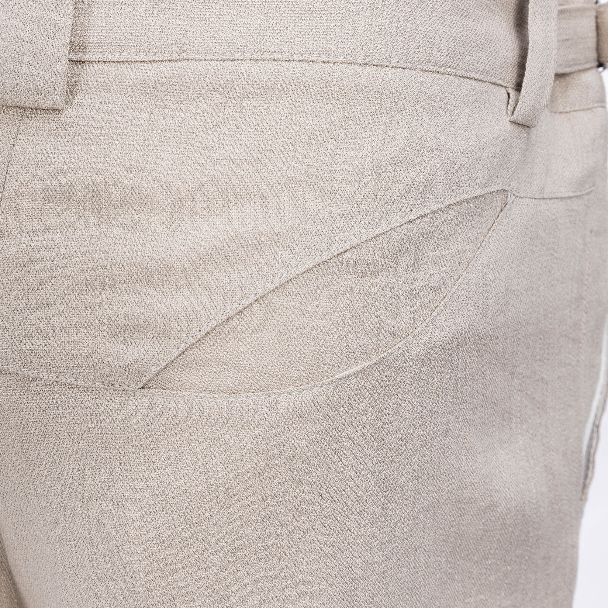 CATSSTAC Linen-Tencel Pleated Straight-Leg Trousers