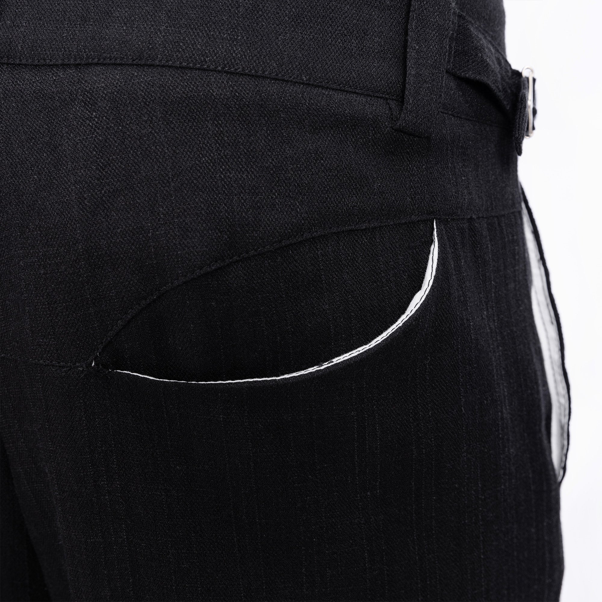 CATSSTAC Linen-Tencel Pleated Straight-Leg Trousers