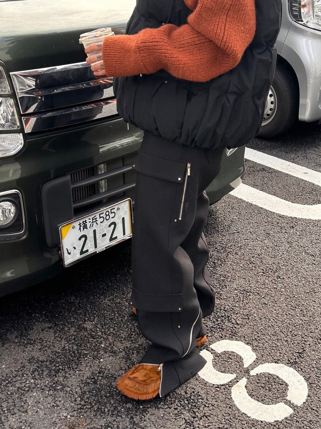 SOURPLUM Side Zippers Rivet Modern Cargo
