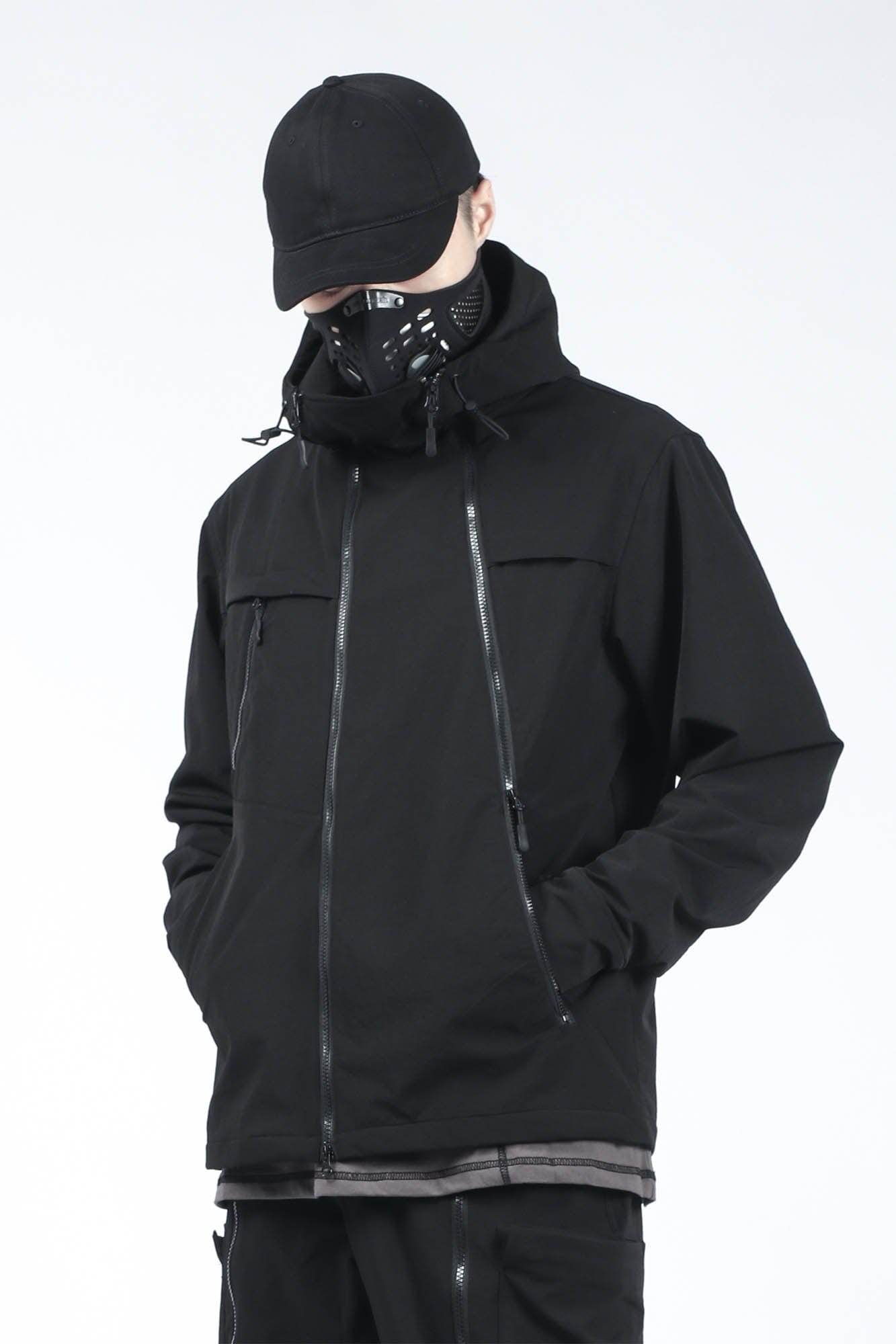 SILENSTORM Asymmetrical Multi-Zip Hooded Jacket