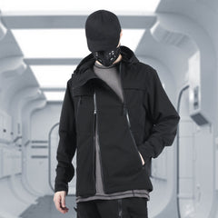 SILENSTORM Asymmetrical Multi-Zip Hooded Jacket