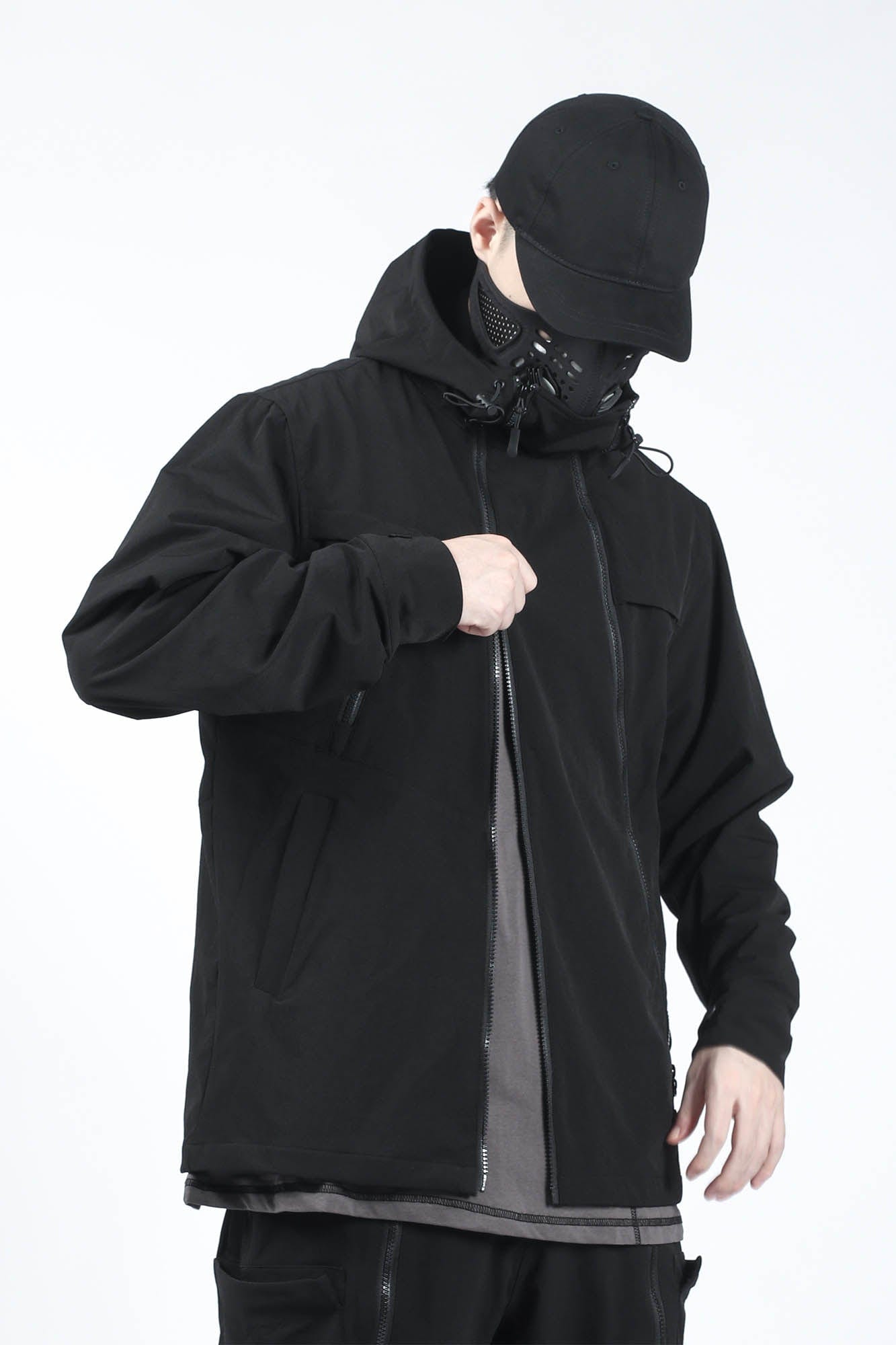 SILENSTORM Asymmetrical Multi-Zip Hooded Jacket
