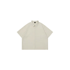 OVDY Striped Seersucker Half Shirt