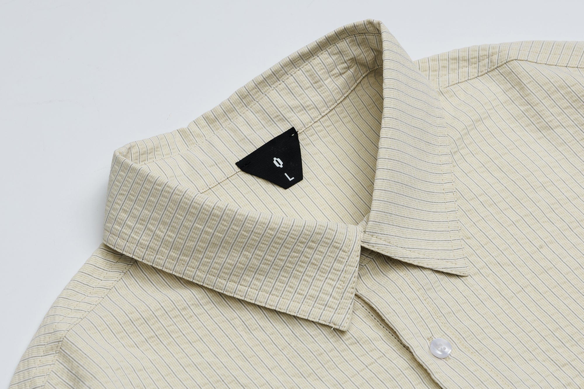 OVDY Striped Seersucker Half Shirt