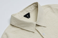 OVDY Striped Seersucker Half Shirt