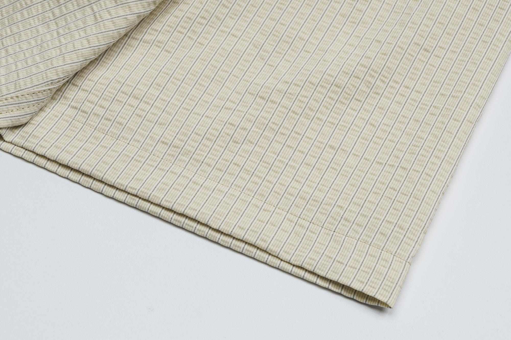 OVDY Striped Seersucker Half Shirt