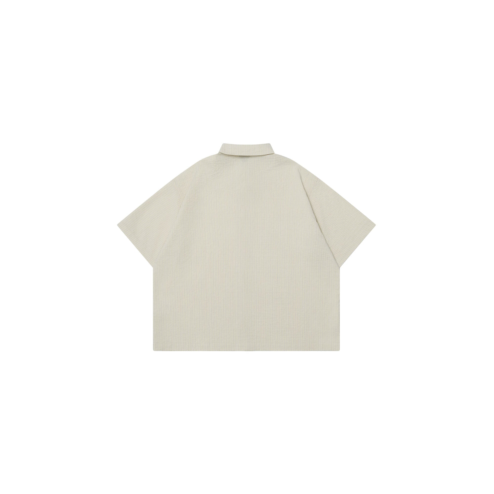 OVDY Striped Seersucker Half Shirt