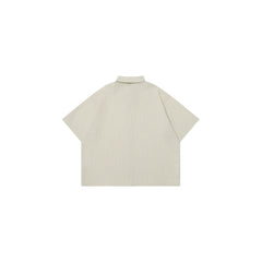 OVDY Striped Seersucker Half Shirt