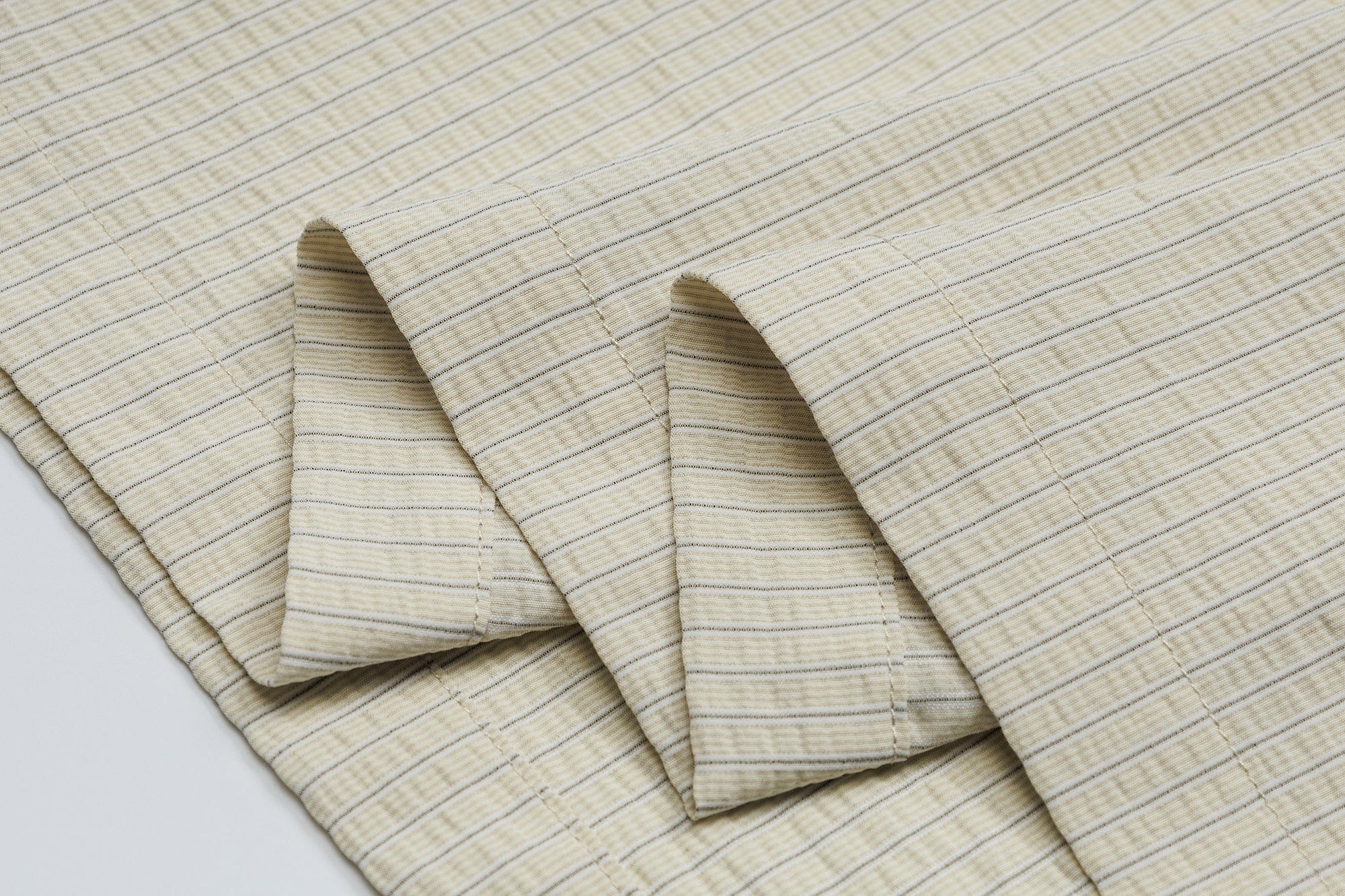 OVDY Striped Seersucker Half Shirt