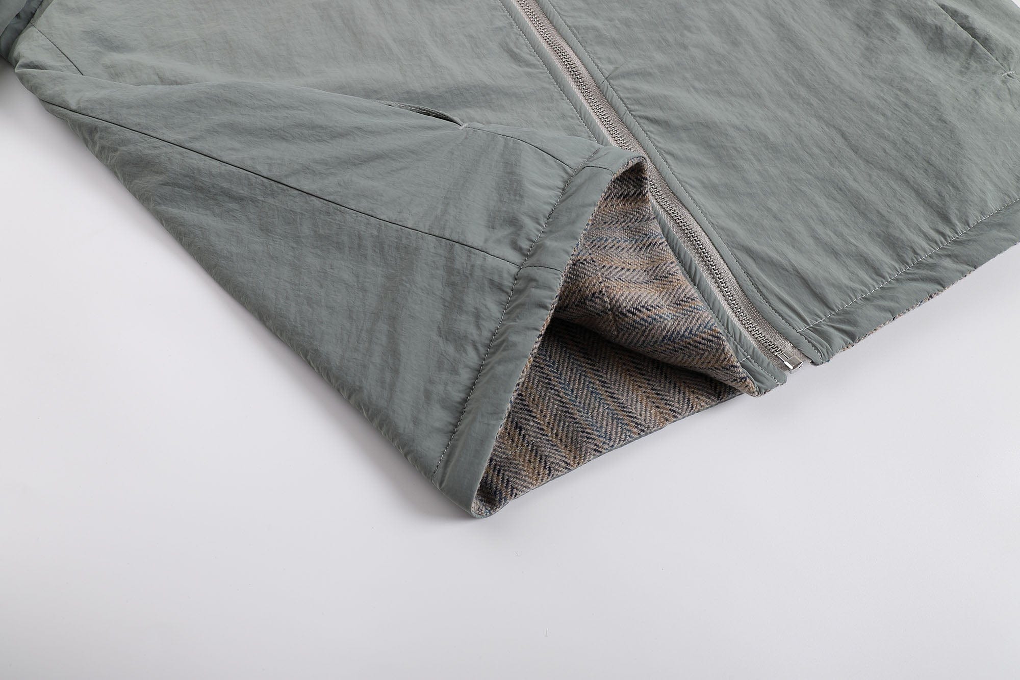 ONADAILYBASIS Reversible Utility & Herringbone Wool-Blend Jacket