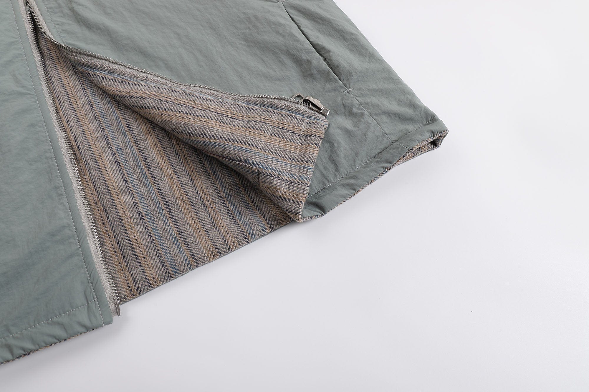 ONADAILYBASIS Reversible Utility & Herringbone Wool-Blend Jacket