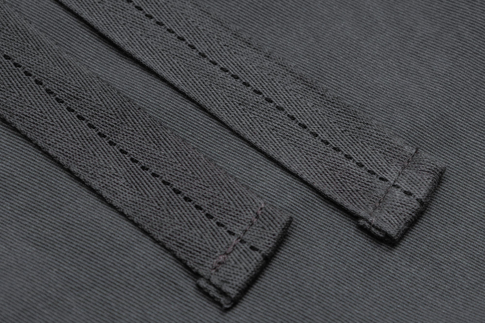 OVDY Layered-Waist Distressed Straight-Leg Pants