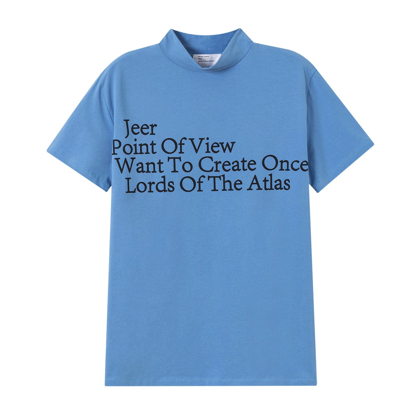 ARTIFICIAL WORLD Slogan Mock Neck T-Shirt