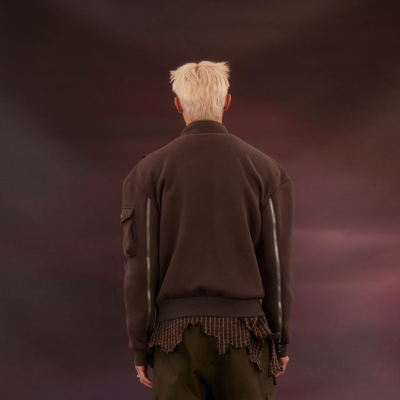 KADAKADA Modern Military Buttoned Big-Pocket Zipper Jacket