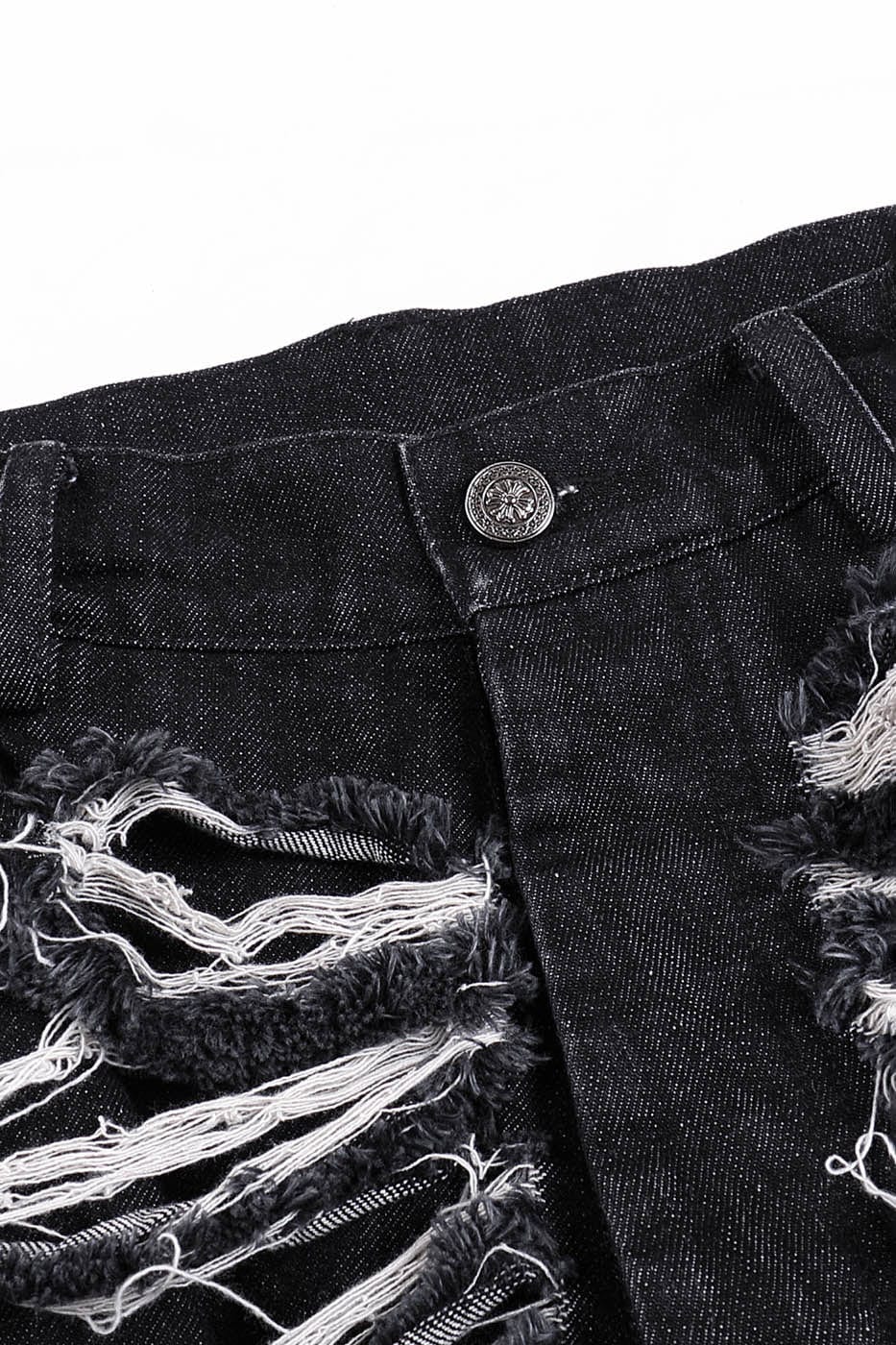 DND4DES Heavily Distressed Denim Shorts