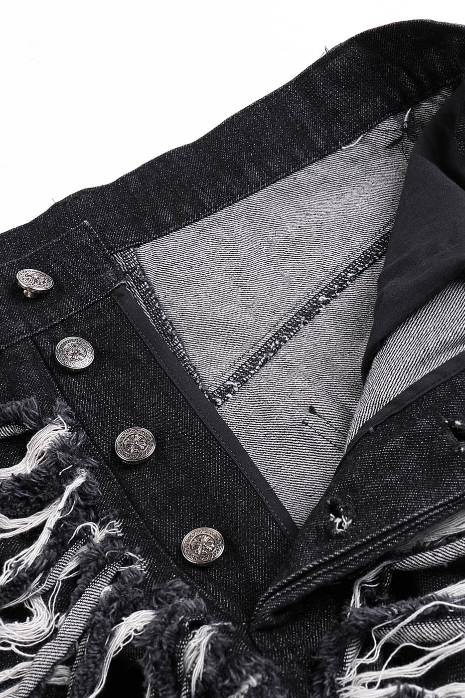 DND4DES Heavily Distressed Denim Shorts