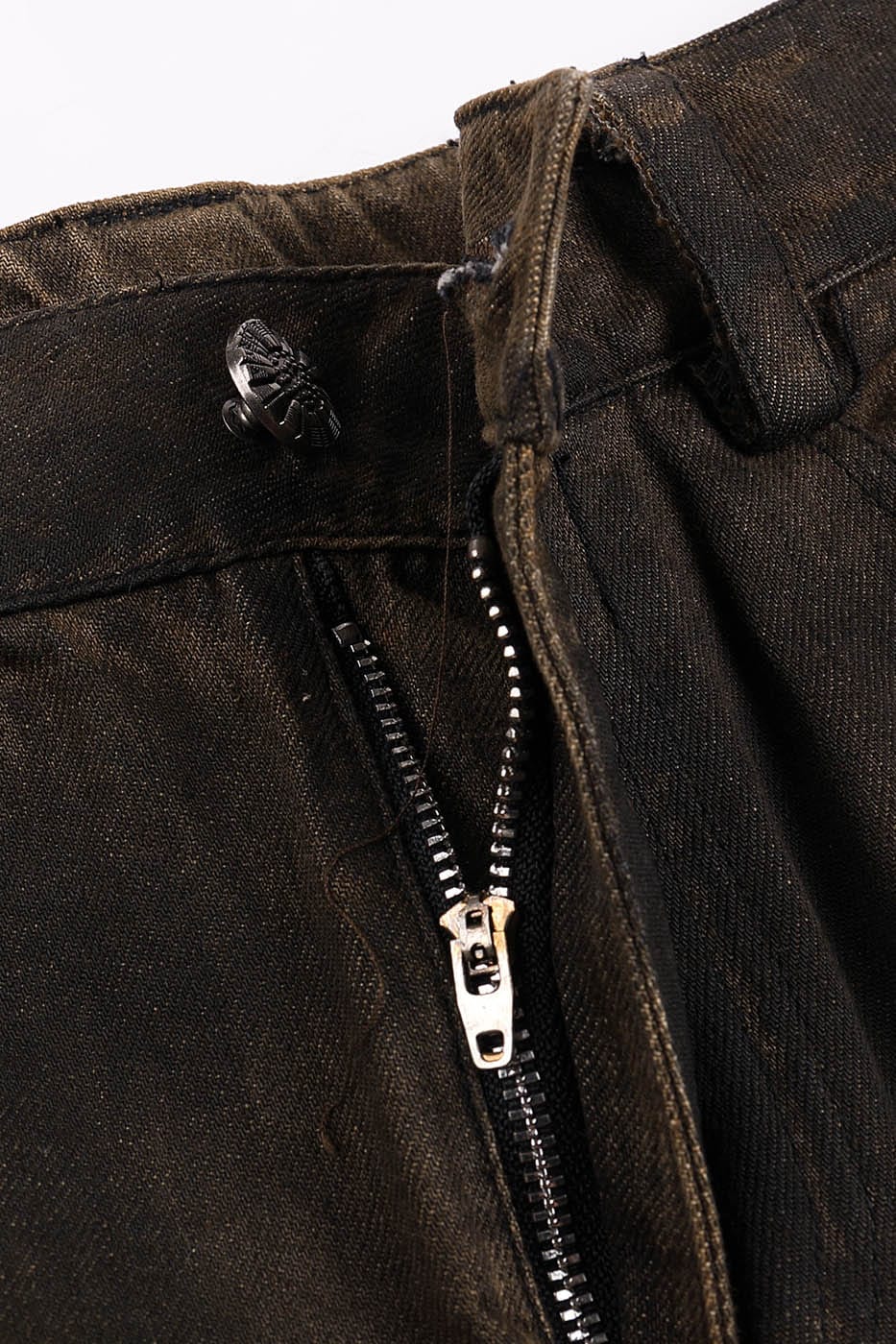 DND4DES Asymmetrical Deconstructed Faded Flared Jeans
