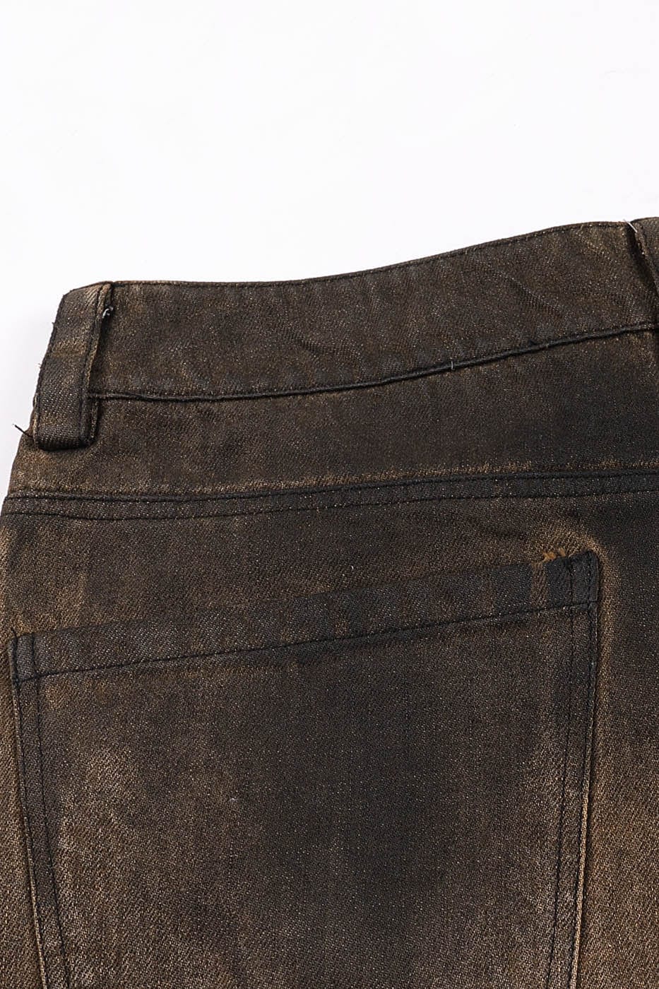DND4DES Asymmetrical Deconstructed Faded Flared Jeans