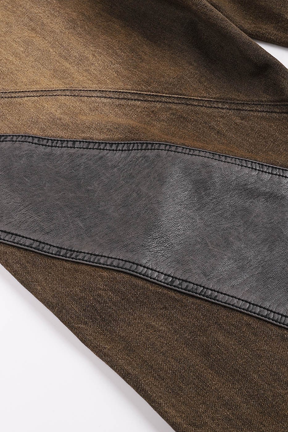 DND4DES Asymmetrical Deconstructed Faded Flared Jeans