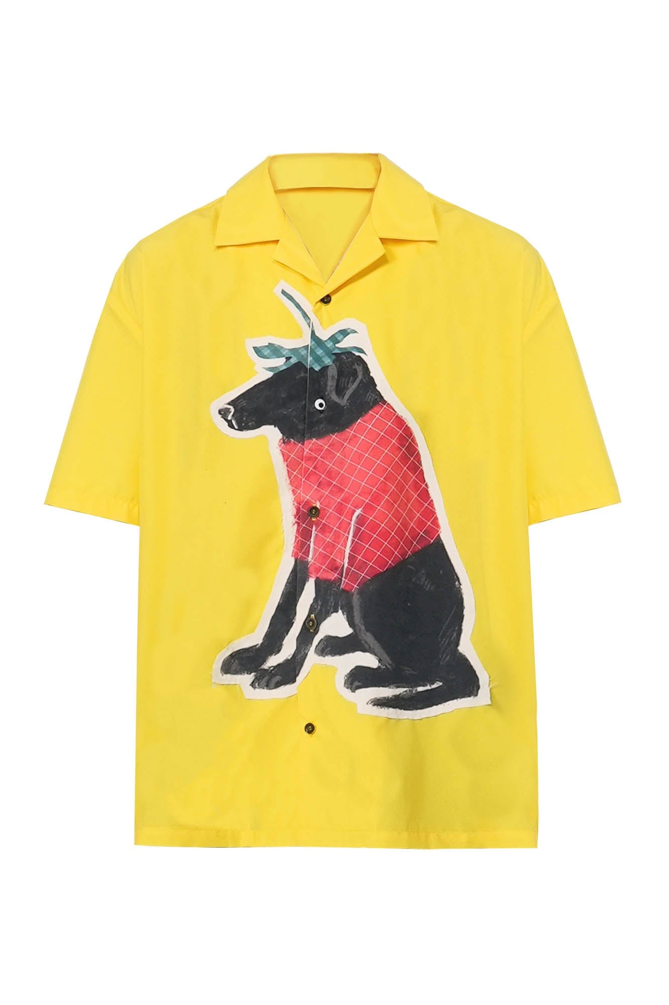 OIPWORD Strawberry Dog Graphic Half Shirt