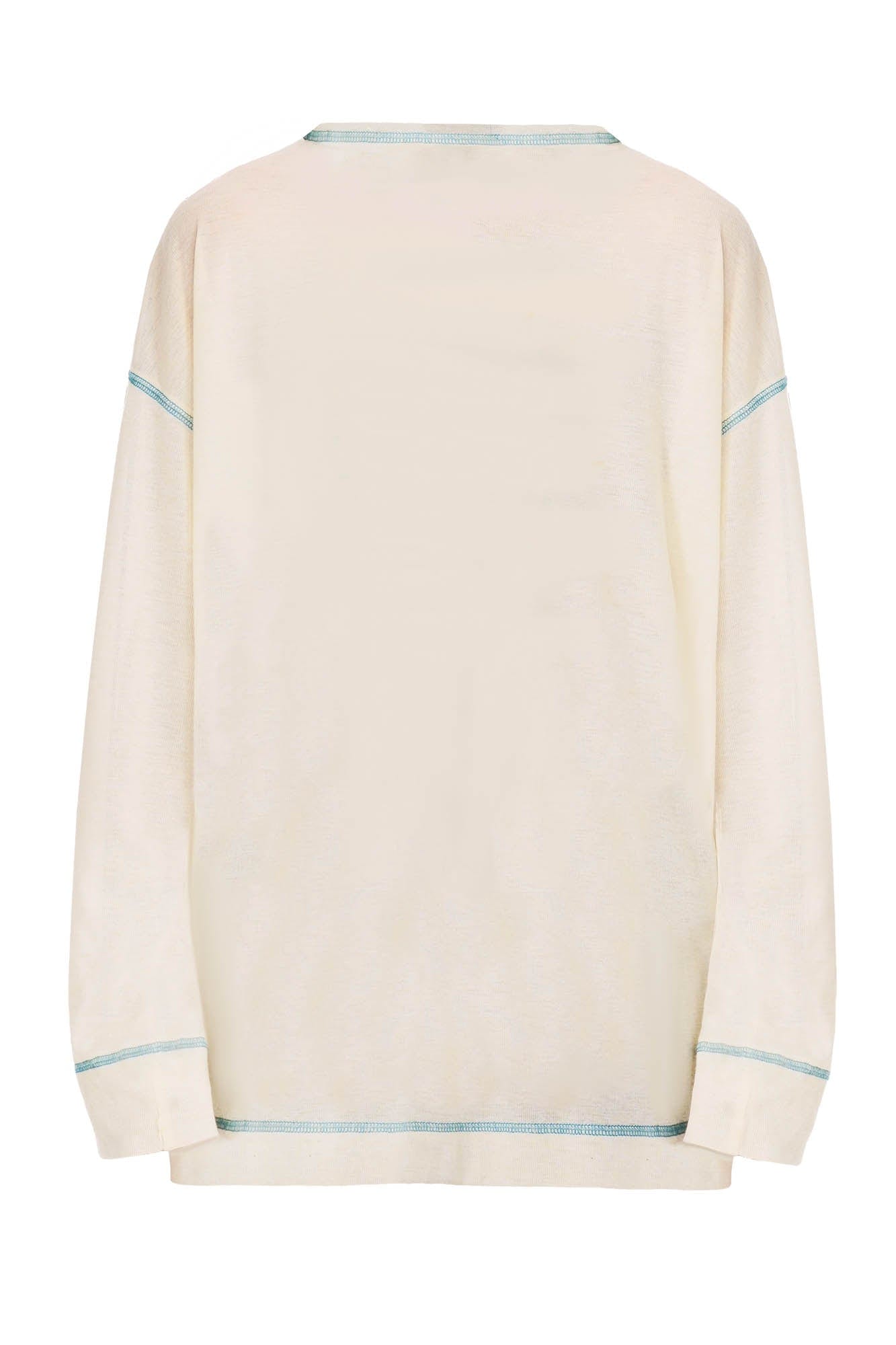 OIPWORD Starlit Heart Stitch Long-Sleeve Tee