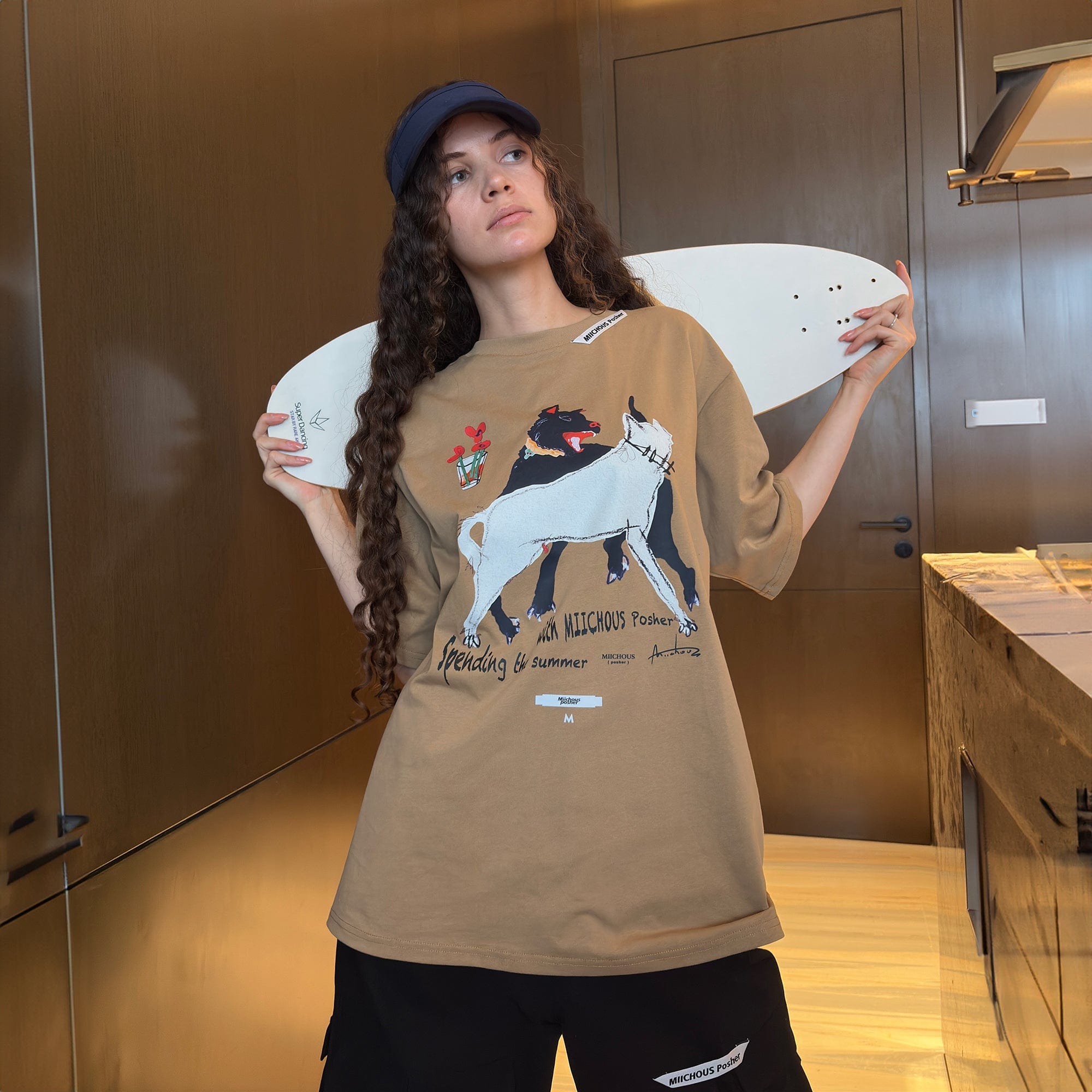 MIICHOUS Dancing Dogs Graphic T-Shirt