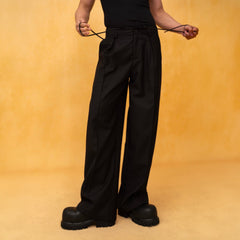 CLP Tucked Pleats Wide-Leg Trousers