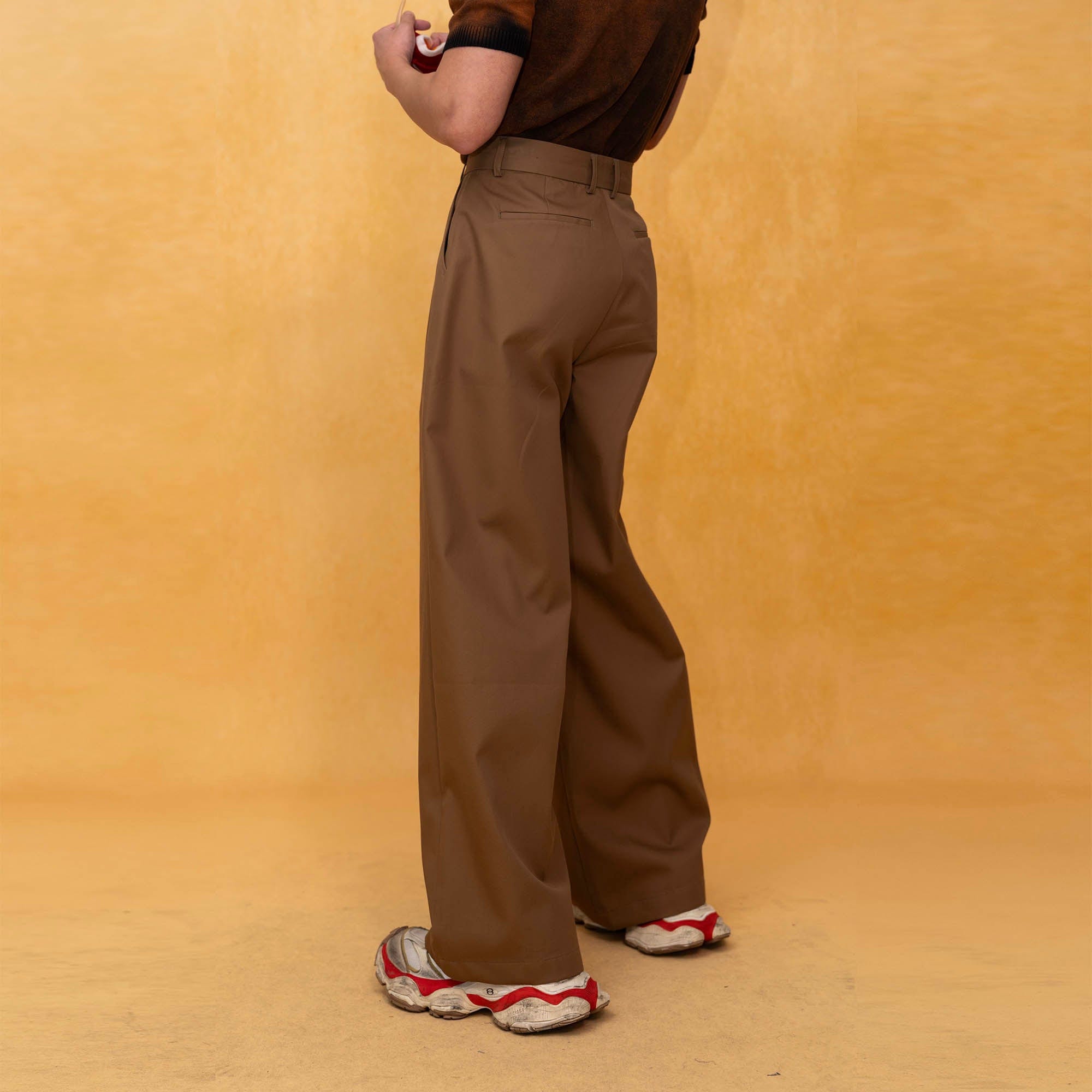 CLP Retro Pleated Wide-Leg Trousers