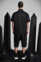 SSIN7 Multi-Pocket Satin Drawstring Shorts