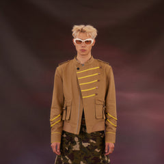 KADAKADA Spliced Roped Military Jacket