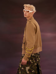 KADAKADA Spliced Roped Military Jacket