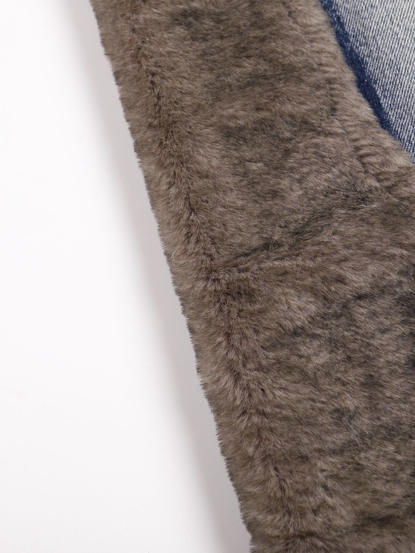 DND4DES Faux Fur Spliced Jeans