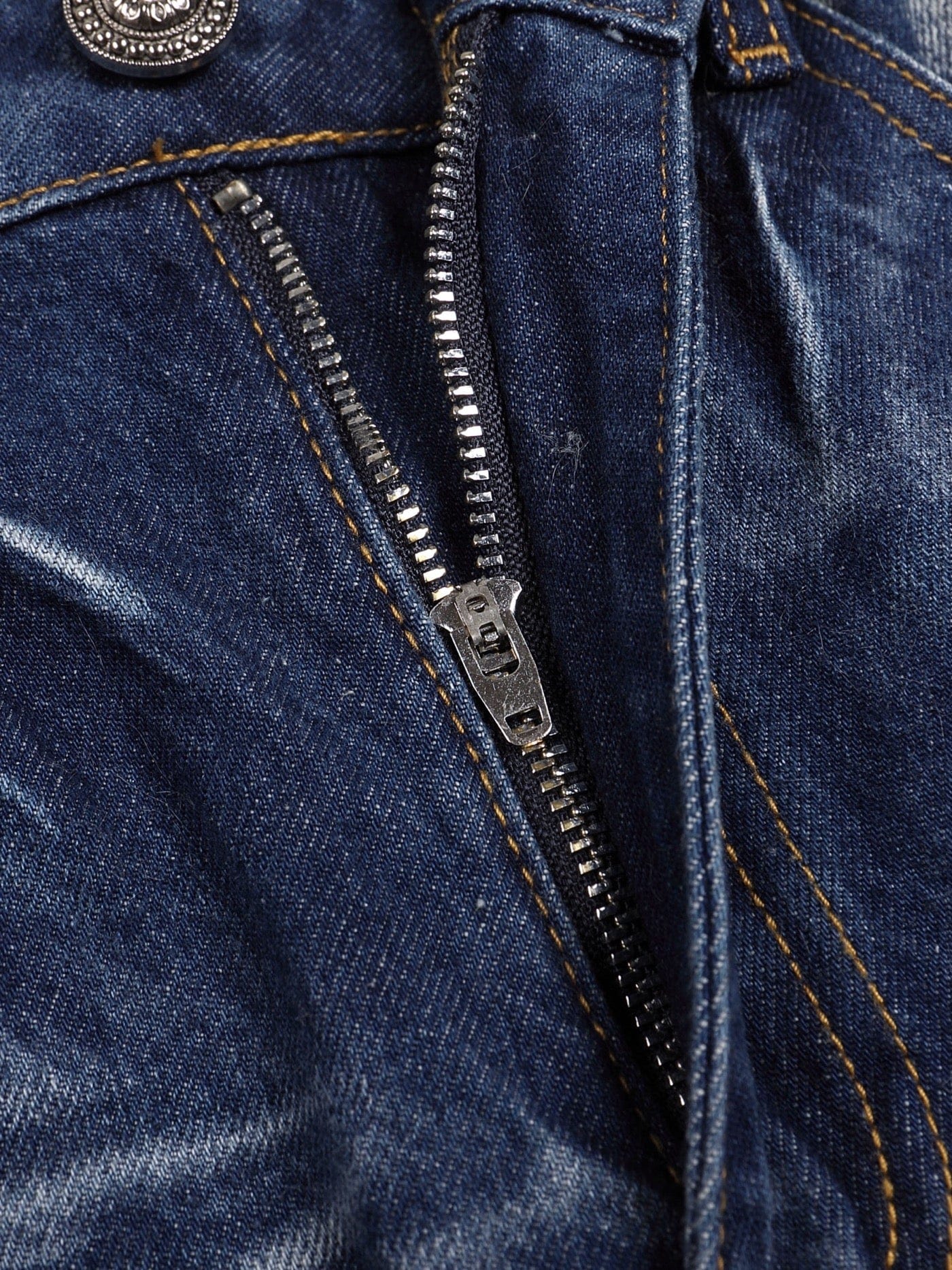 DND4DES Faux Fur Spliced Jeans