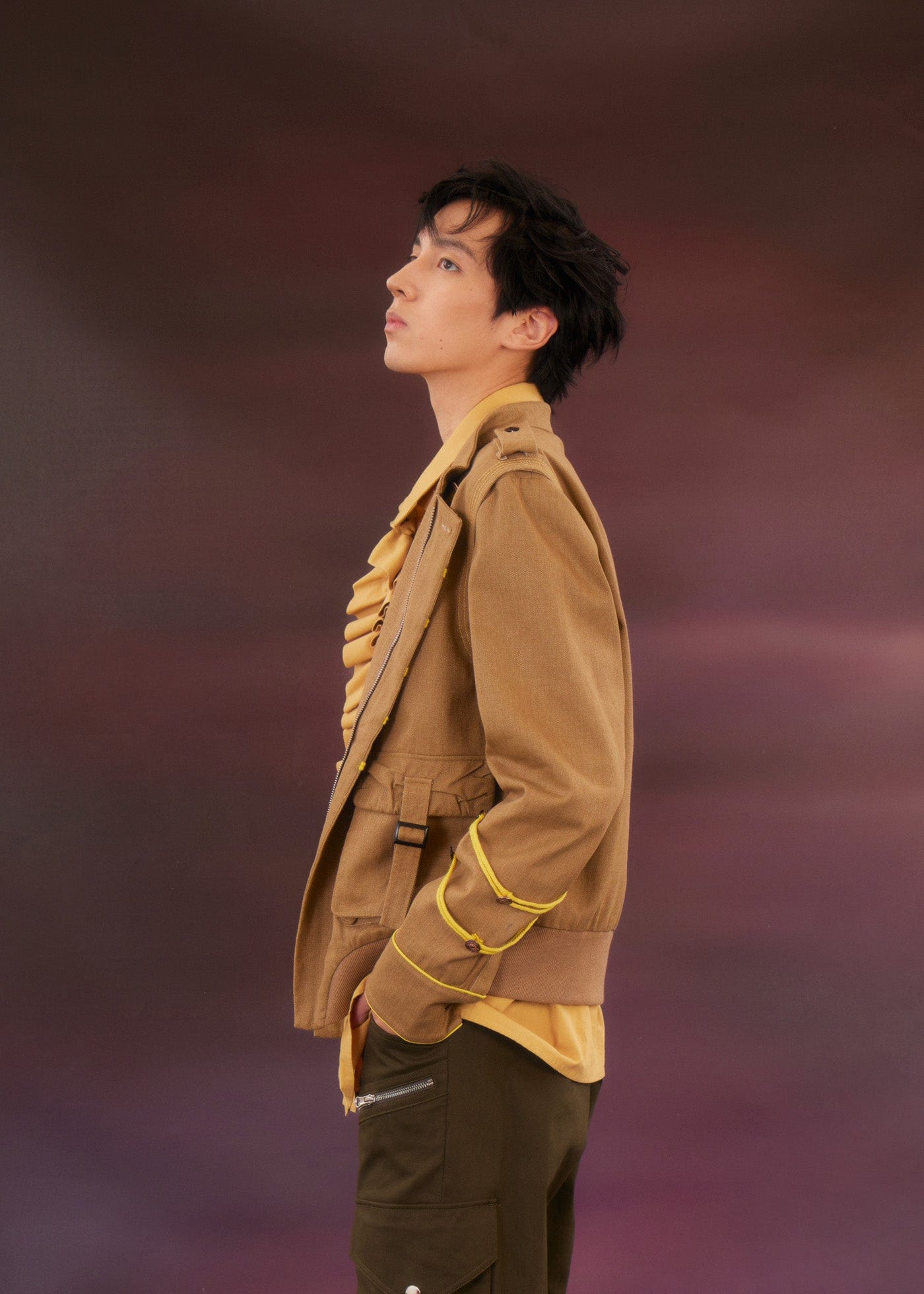 KADAKADA Spliced Roped Military Jacket