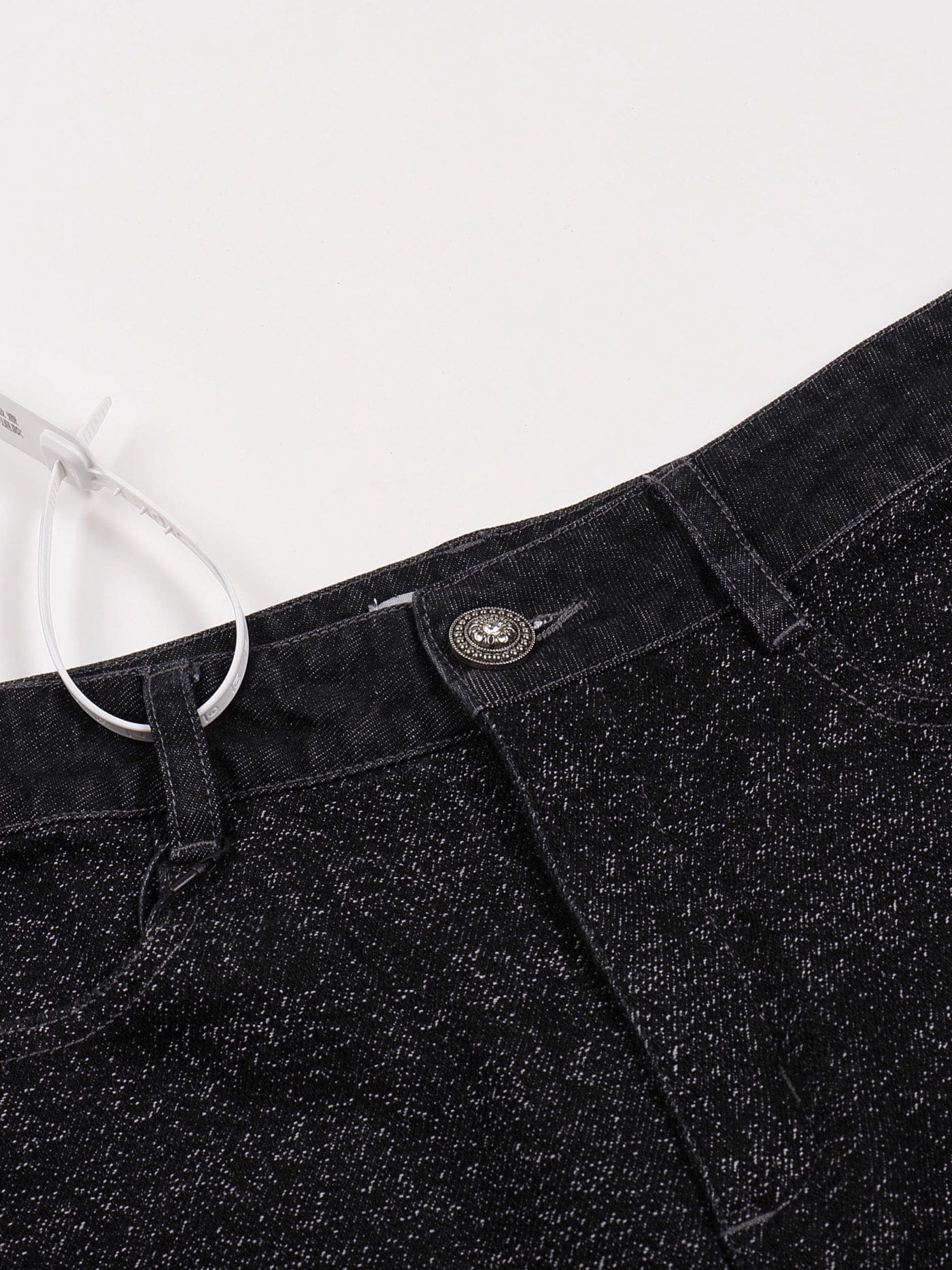 DND4DES Raw-Edge Faux Fur Spliced Jeans