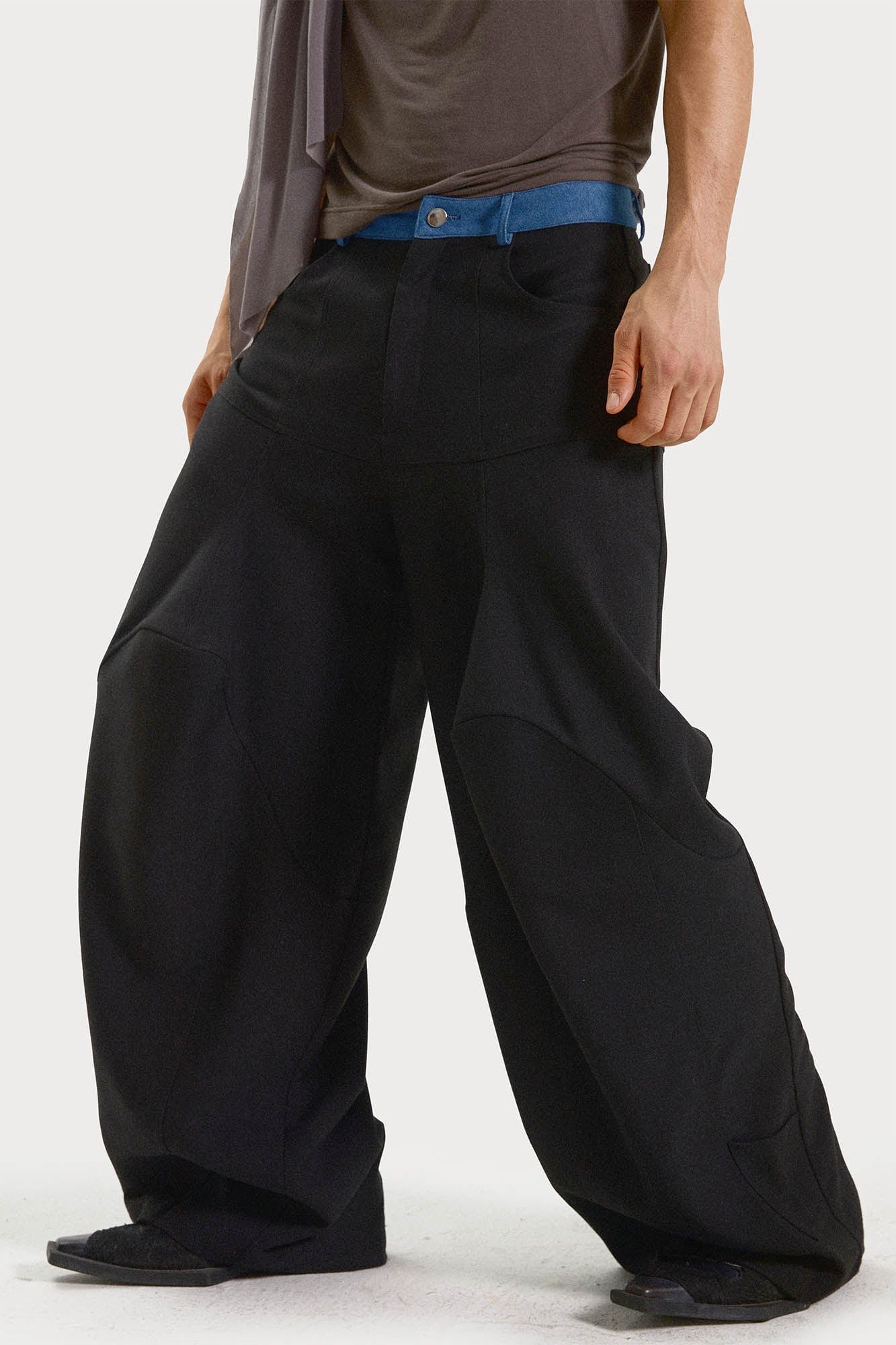 KADAKADA Spliced Oversized Suit Pants