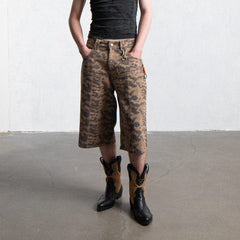 LEONSENSE Deconstructed Camo Cargo Shorts