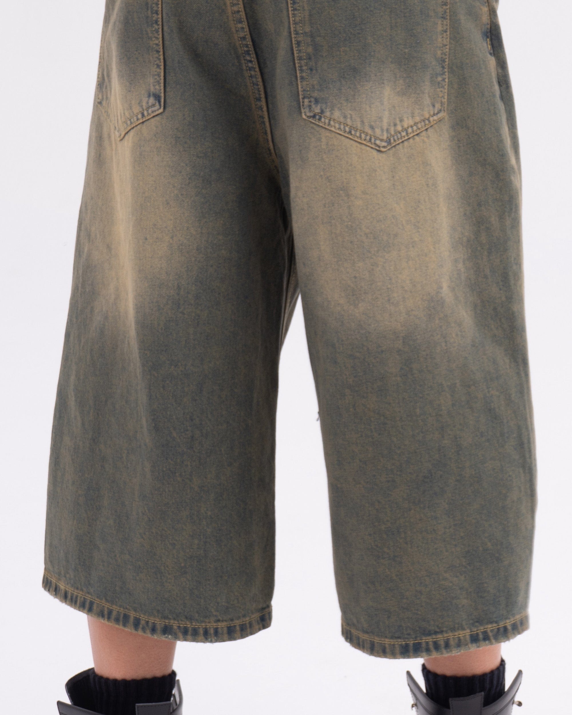 CLP Oversized Washed Denim Shorts