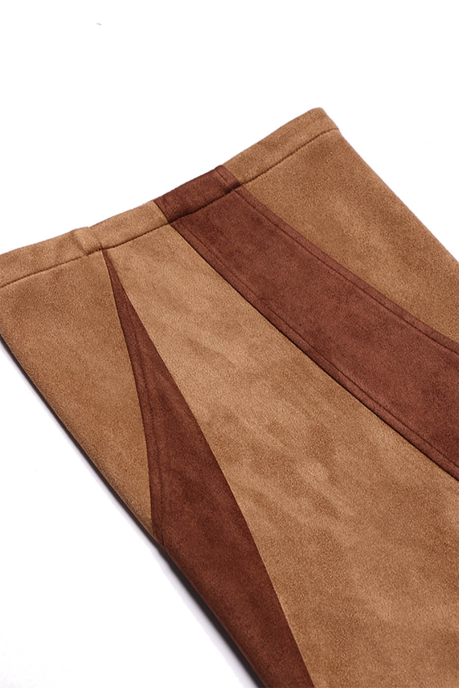 RELABEL Deconstructed Faux-Suede Pants