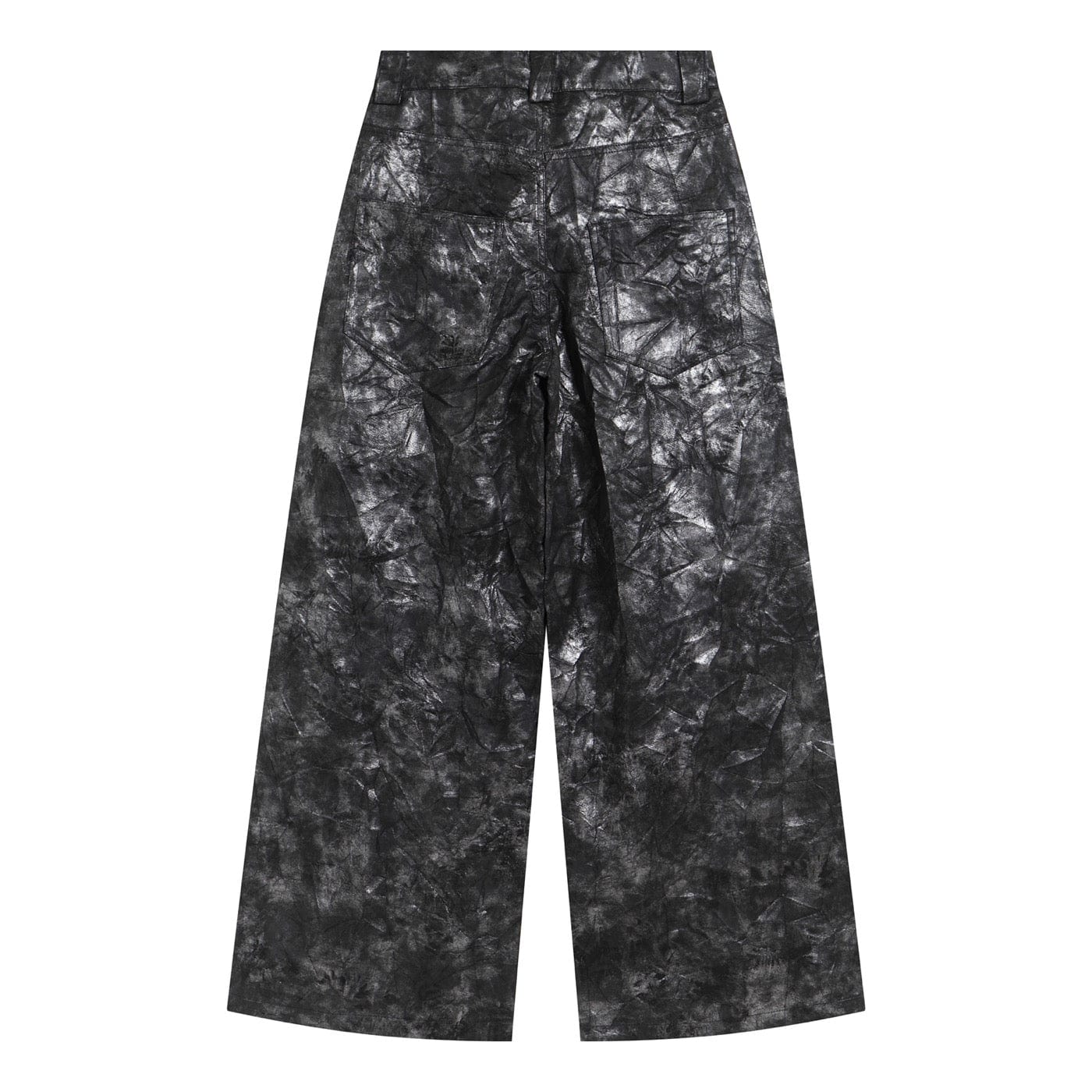 DND4DES Faux Leather Wrinkled Motorcycle Pants