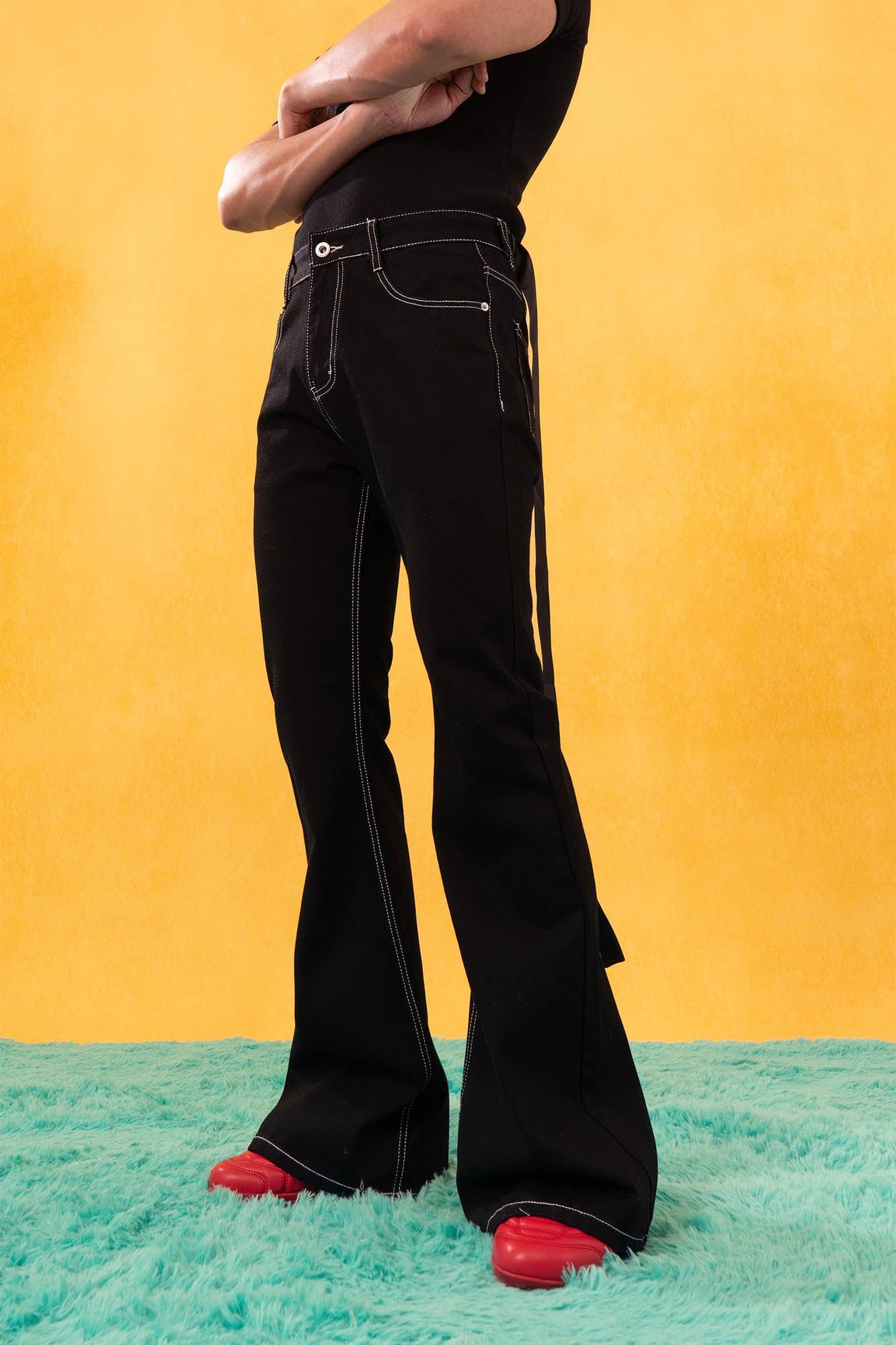 CLP Retro Stitch Ribbon Flared Jeans