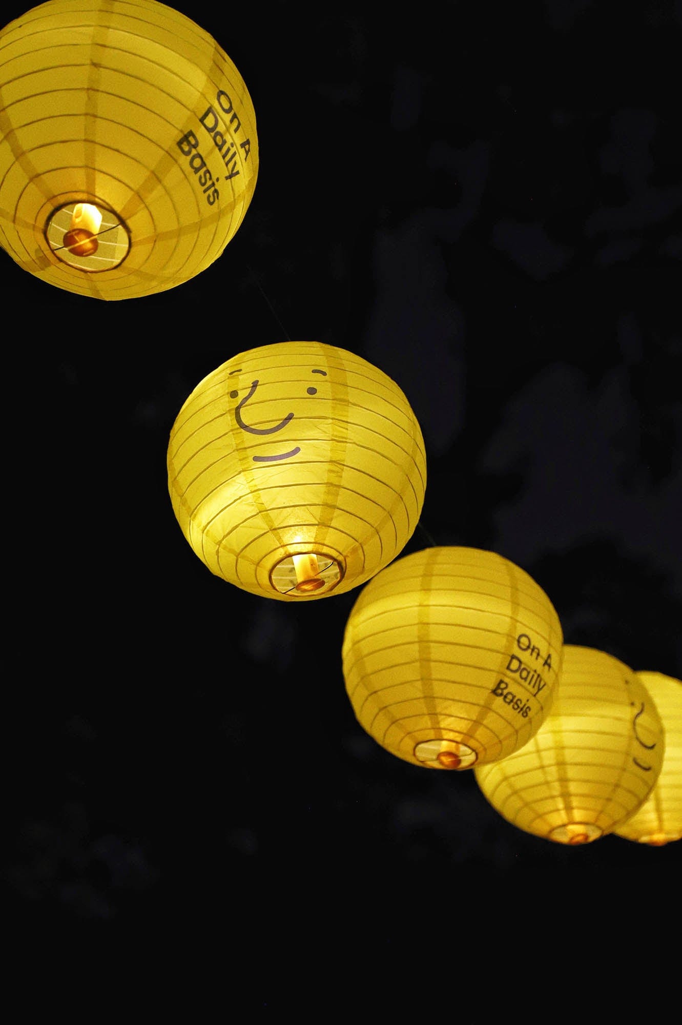 ONADAILYBASIS Smiley Paper Lantern Set