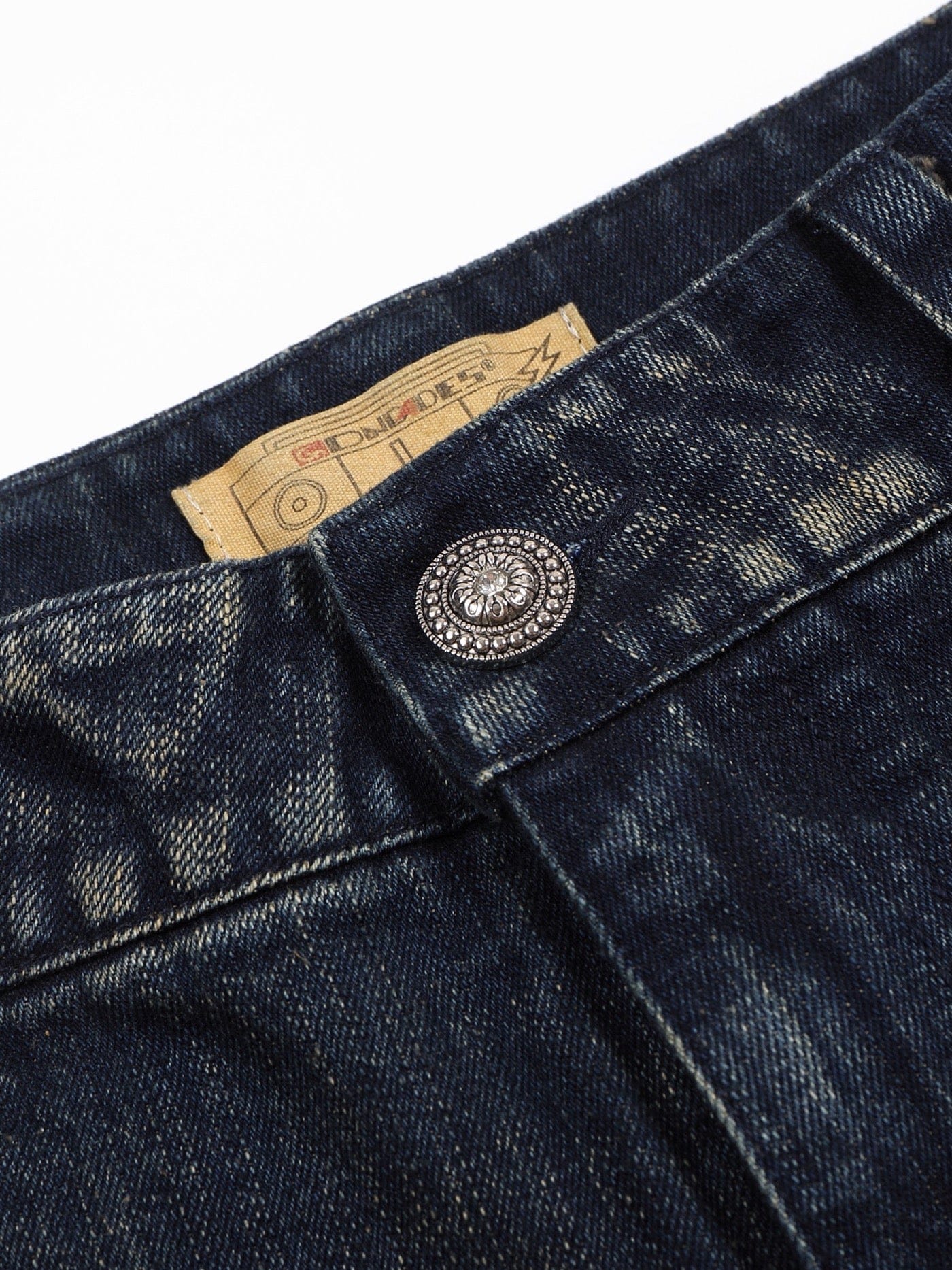 DND4DES Spliced Graffiti Wide-Leg Jeans