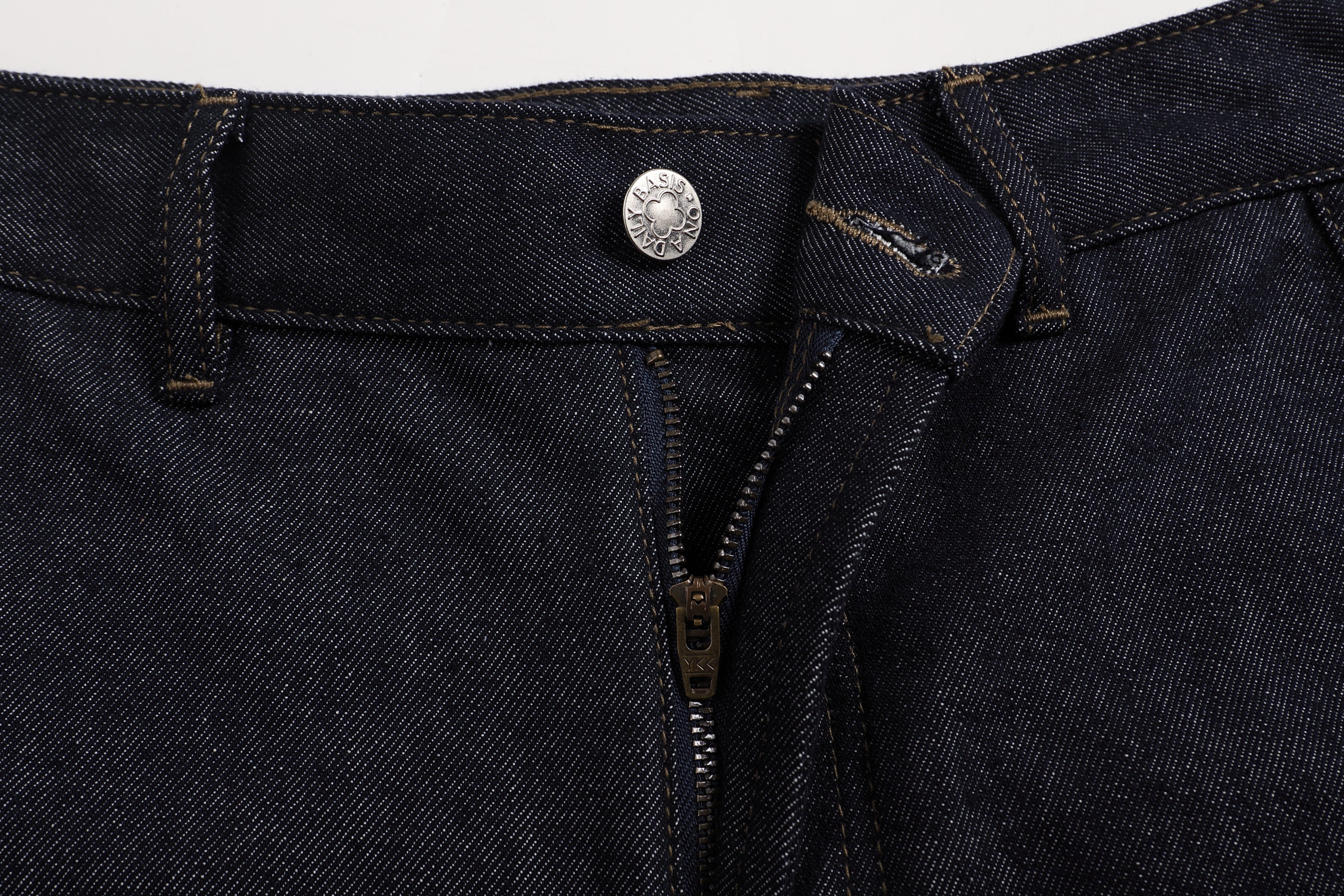 ONADAILYBASIS Essential Curved Paneled Raw Jeans