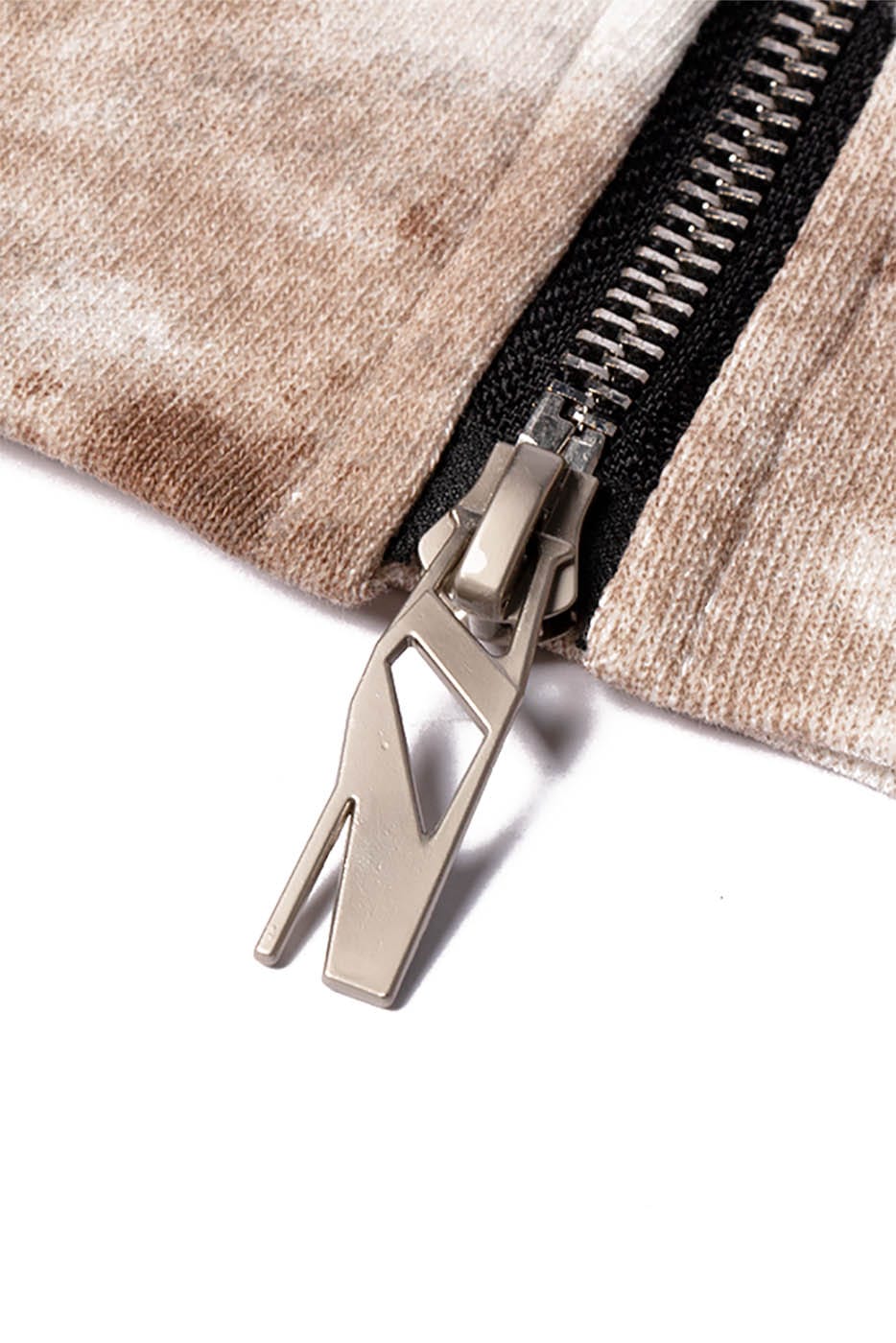 RELABEL Washed Cement-Dyed Double-Hat Zip-Up Hoodie